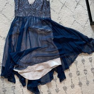 Beautiful Beaded Navy Dress
